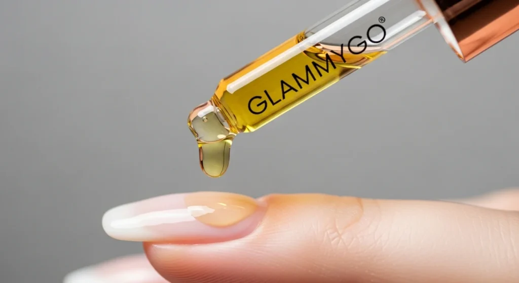 The Ultimate Nail Care Routine for Stronger, Healthier Nails in 2026 2 Macro shot of a nail care routine dropper applying golden cuticle oil to a natural nail’s proximal fold; visible skin texture, hydrated sheen, soft daylight, neutral background, beauty editorial macro lens look.