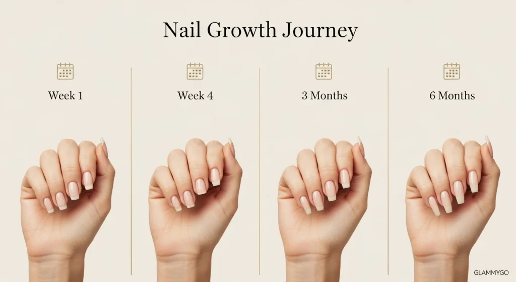 Nail Growth Myths vs Facts: What Really Works in 2026 6 Nail growth journey