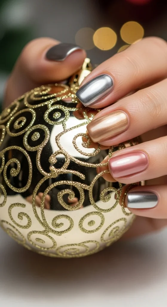 Winter Nail Colors 2026: Trendy Shades That Define the Season 5 Metallics, Chrome & Festive Glam