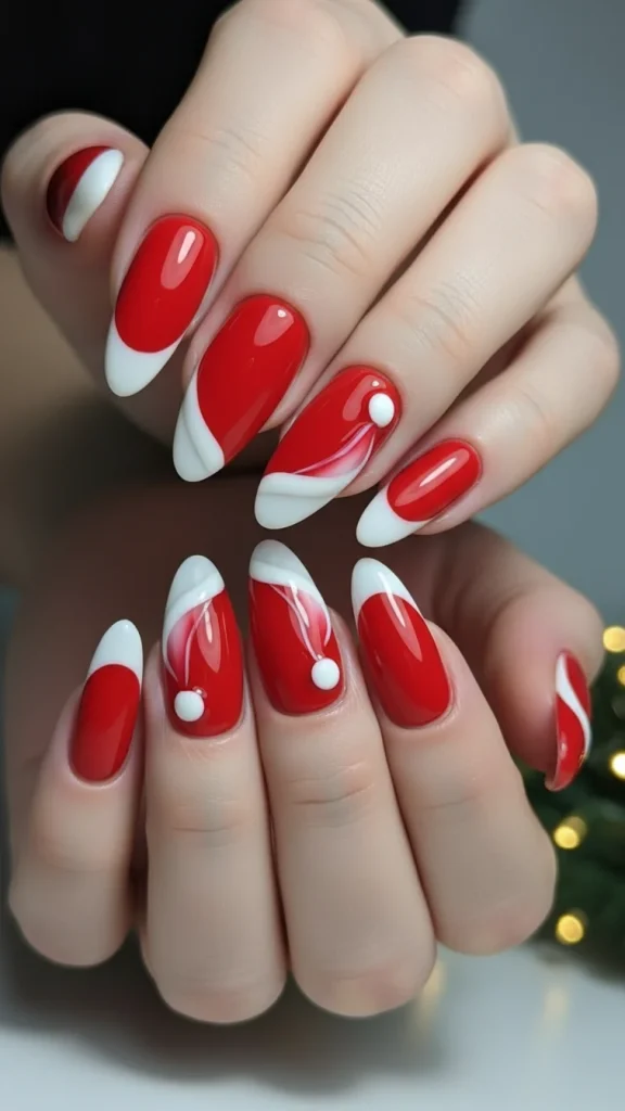 Santa Hat Nails: 25 Cute, Festive & Easy Christmas Nail Ideas🎄 17 Santa Hat Gel Nails Smooth Long Lasting 1